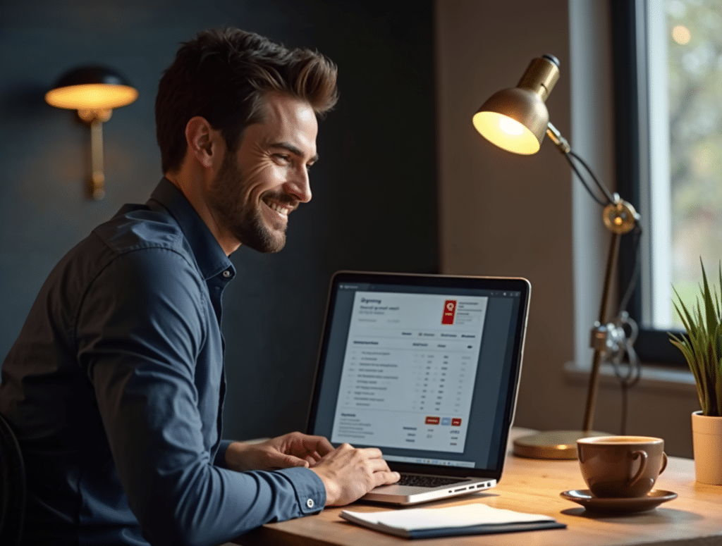 Auto-entrepreneur créant une facture sur son logiciel de facturation – PropulseCRM